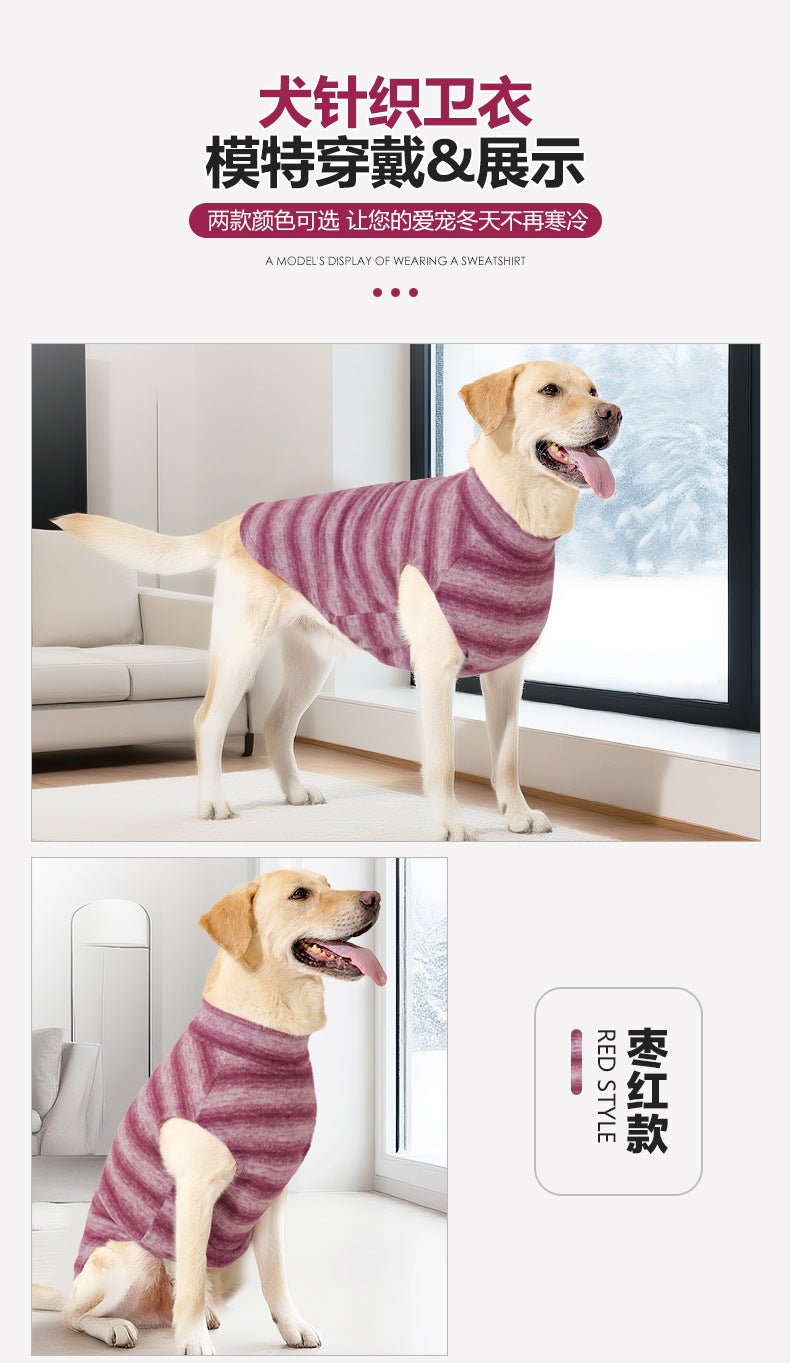 Amazon New Dog Sweater Autumn Winter Home Wear Warm Comfortable Large Dog Clothes In Stock Factory Direct Sale