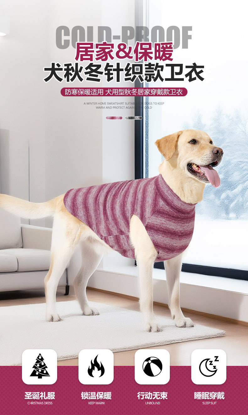 Amazon New Dog Sweater Autumn Winter Home Wear Warm Comfortable Large Dog Clothes In Stock Factory Direct Sale